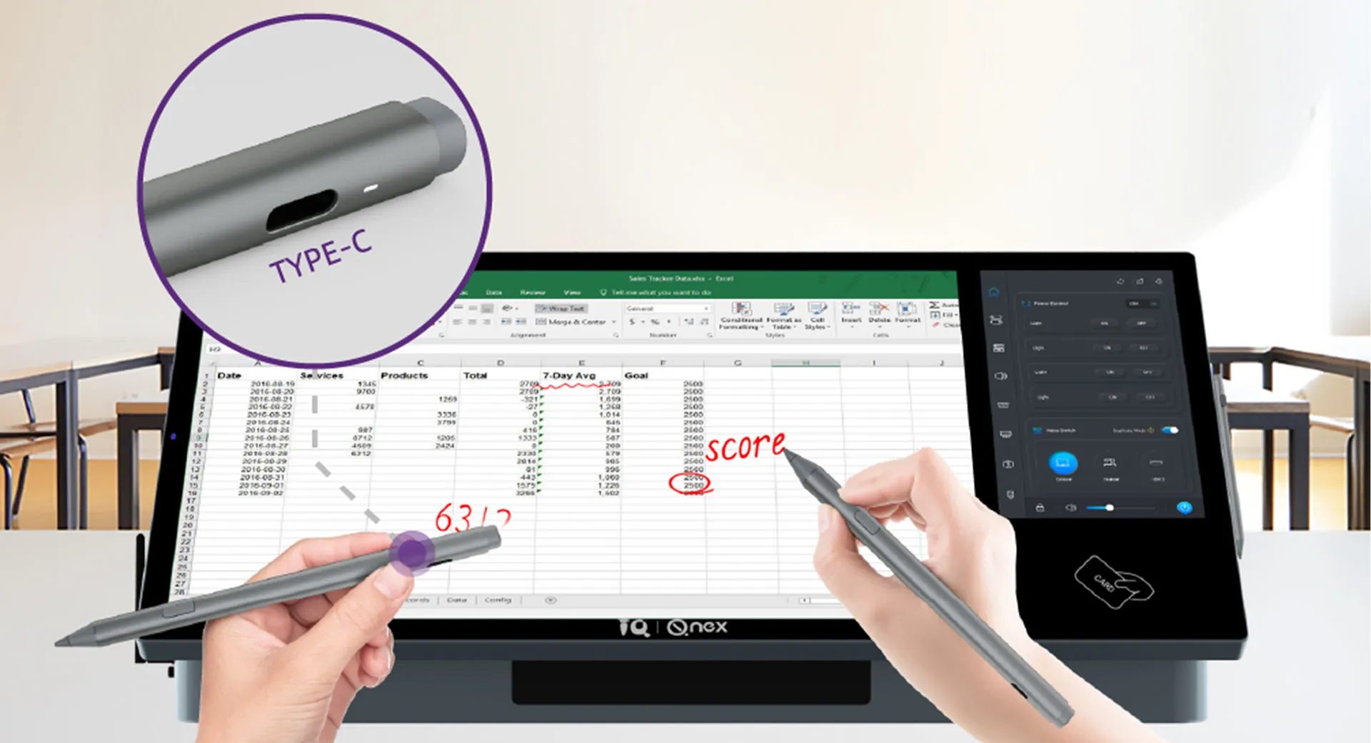Desktop Digital Podium - NDP500 active capacitive stylus pen