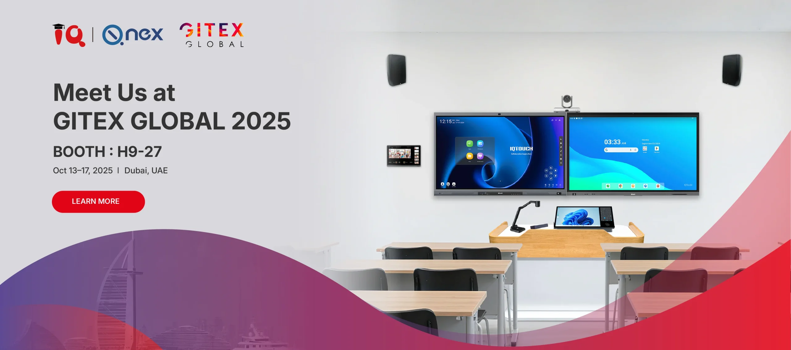 IQ & Q-NEX at GITEX GLOBAL 2025: Powering the Next Wave of Smart Collaboration - banner 画板 1
